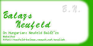 balazs neufeld business card